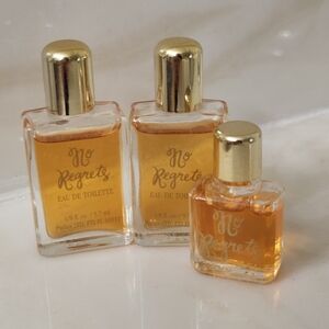 Vintage 3 Miniature No Regrets Eau De Toilette Travel Size